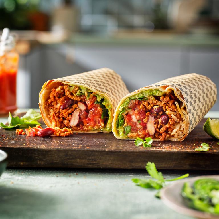 Vegan Friday Fakeaway Burrito with Sensational Mince Vegan Friday Fakeaway Burrito with Sensational Mince